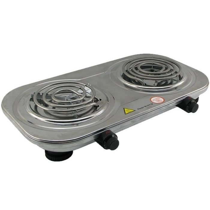 Електрична плита Rainberg RB-008 на 2 поверхні спіральна + 2 регулятори 3500 Вт