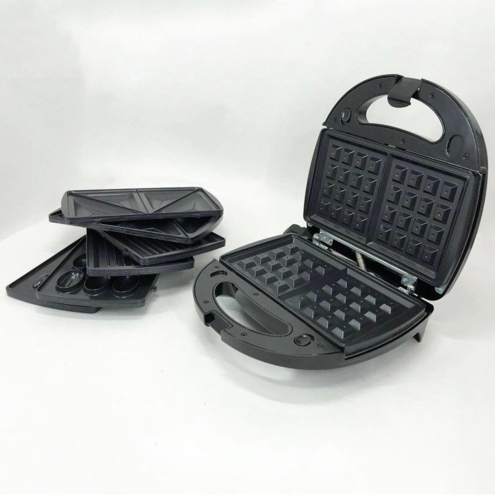 Мультимейкер 4 В 1 Crownberg Cb-1074 750 Вт Гриль Сендвічниця Вафельниця