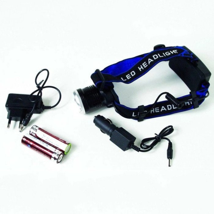 Налобний ліхтар Bailong BL-T24-P50 акумуляторний LED/Zoom 3 режими роботи, ліхтар на голову для риболовлі