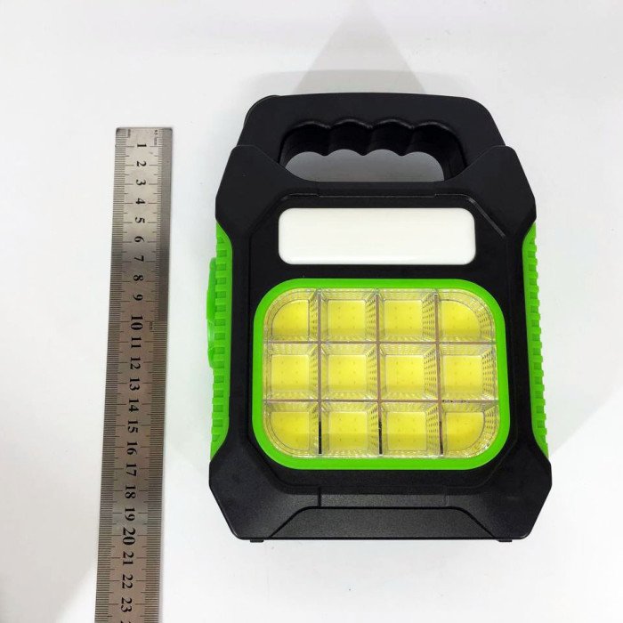 Ліхтар переносний JY-978D-LED+12COB, power bank, ліхтар світлодіодний прожектор. Колір: зелений