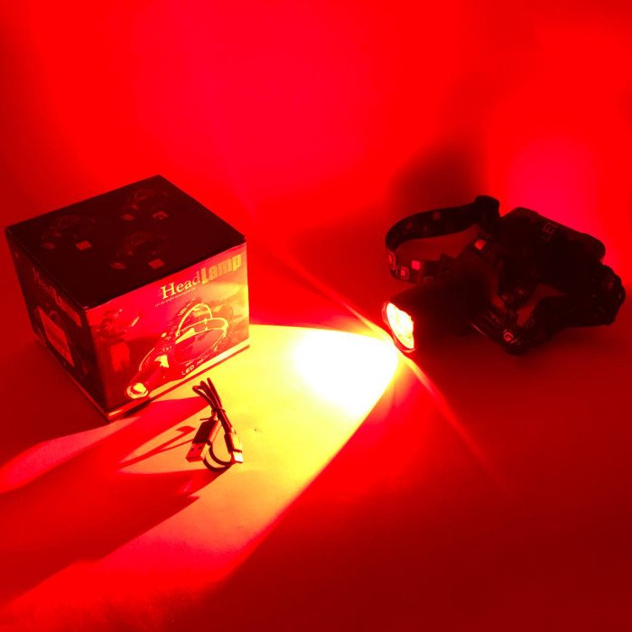 Ліхтар налобний PLD-T115-2PM10-TG (white+red), Ліхтарик на голову для роботи, Надпотужний ліхтар налобний