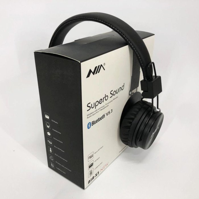 Бездротові блютуз навушники для телефону та комп'ютера з мікрофоном NIA X3, гарні бездротові навушники