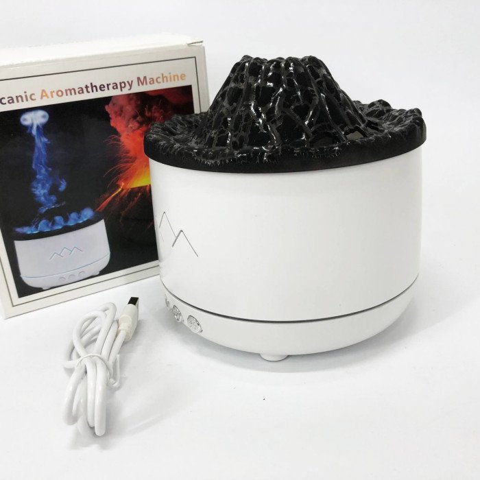 Зволожувач повітря Вулкан з ефектом полум'я та підсвічуванням зволожувач-нічник Аромадіфузор з підсвічуванням