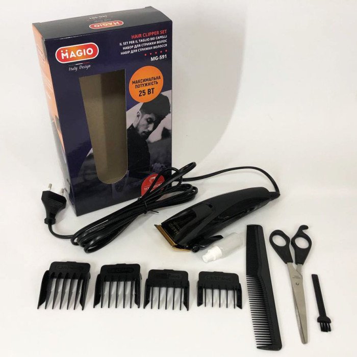 Машинка для стрижки волосся MAGIO MG-591, Електробритва для голови, Бритва для бороди