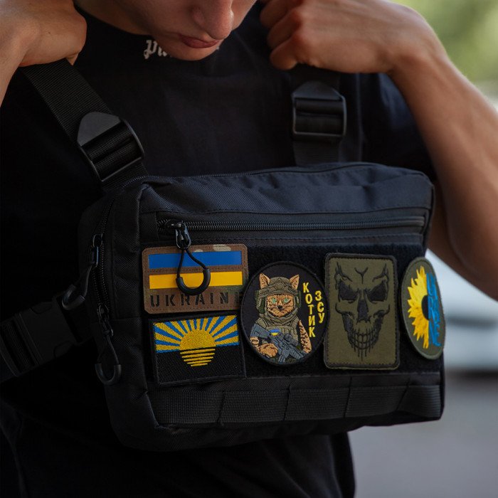 Нагрудна сумка для патчів і шевронів | 5 кишень | MOLLE , чоловіча сумка тактична