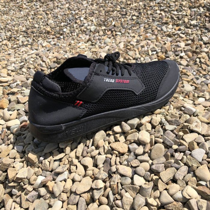 Текстильні кросівки 46 розмір | Літні кросівки з тканинним верхом. Модель 62496. Колір: чорний