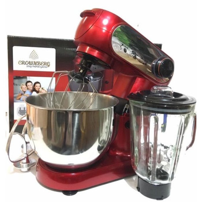 Кухонний комбайн 3 в 1 Crownberg CB-3404 Тістоміс-М'ясорубка-Блендер (2200 Вт)