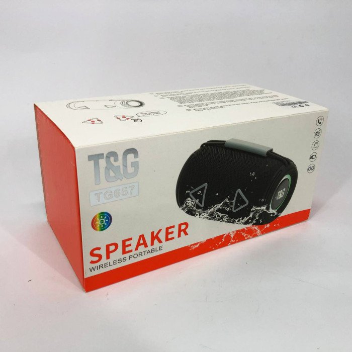 Bluetooth-колонка TG657 з RGB підсвічуванням 1500 mAh, музичні стовпчики для вулиці. Колір: синій