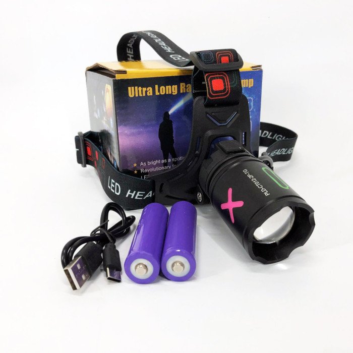 Ліхтар налобний NIGHT VISION FLUORESCENCE CT012-P-TG, Ліхтар акумуляторний для риболовлі, Головний ліхтарик