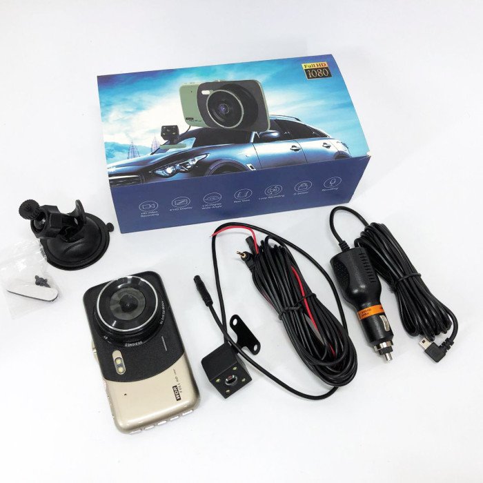 Автомобільний відеореєстратор X600 LCD 4 Angel Lens камери 1080P Full HD TF