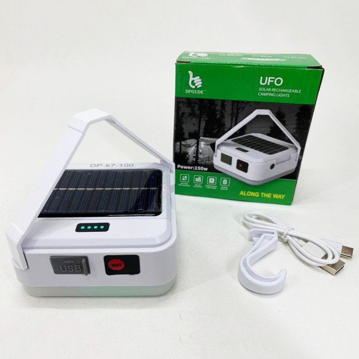 Ліхтар кемпінговий DP-K7-100 сонячна панель Power Bank