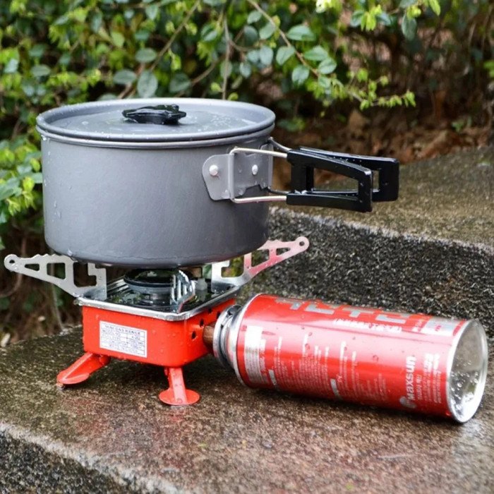 Газовий пальник для їжі, Мініатюрний газовий пальник, Міні плита похідна, Газовий пальник туристичний