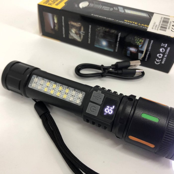 Ліхтар 530-2-TG+COB(white+red+blue)