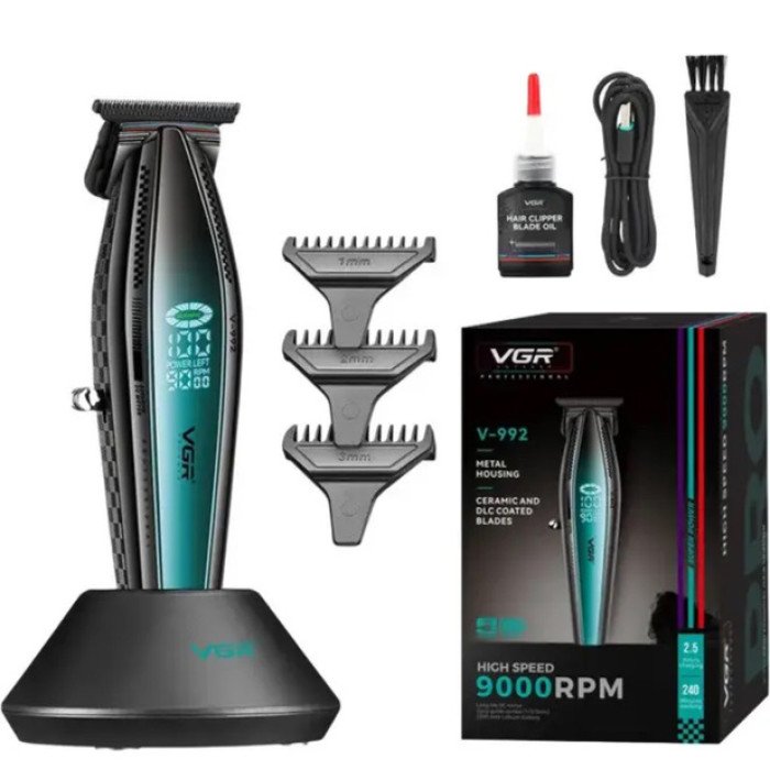 Машинка для стрижки волосся з потужним мотором XPRO VGR V-992 з насадками 1-2-3 мм
