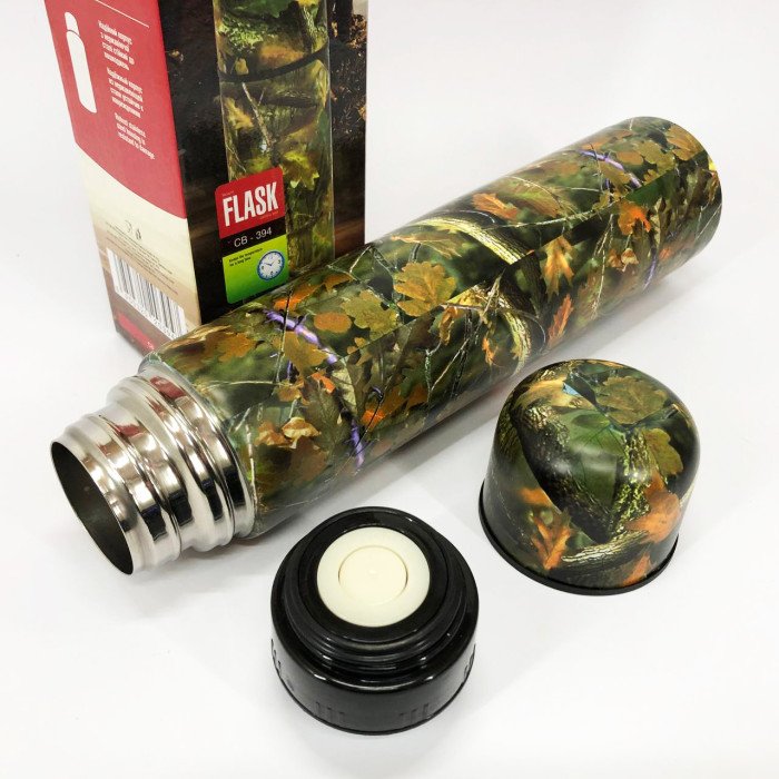 Термос CON BRIO CB-394 1200мл 1,2л маскувальний, Якісний термос для дому, Термос для напоїв