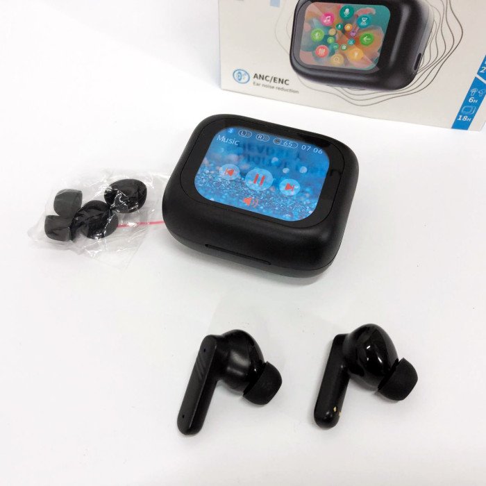 Бездротові навушники LX-10 TWS Earbuds з LED дисплеєм Bluetooth бездротові навушники затички. Колір: чорний