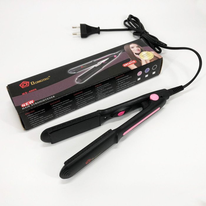Щипці, плойка прасок DOMOTEC MS-4905, Щітка щипці для випрямлення волосся. Колір: рожевий