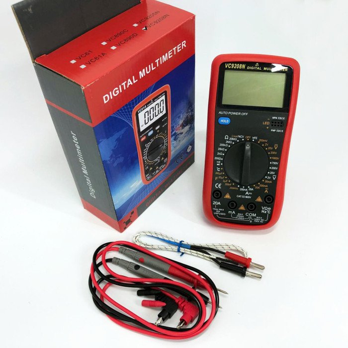 Цифровий Професійний мультиметр VC9208N тестер вольтметр + термопара, хороший мультиметр