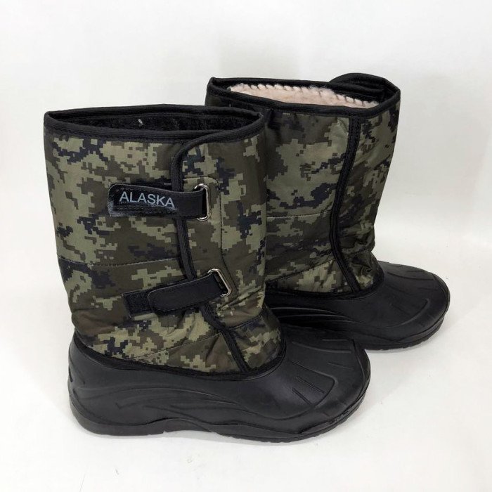 Чоботи чоловічі утеплені 42 розмір, Чоловічі черевики чоботи зимові. Колір: зелений піксель