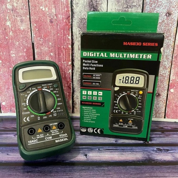 Мультиметр універсальний цифровий тестер Mastech MAS830L, професійний тестер, для дому