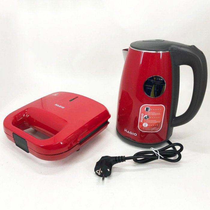 Набір дизайнерської лінійки Magio: сендвічниця MAGIO MG-376 + Електрочайник Magio MG-977