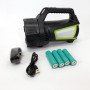 Ліхтар кемпінг переносний T100A-10W+2COB з бічними LED white/red/blue, Акумуляторна лампа для кемпінгу