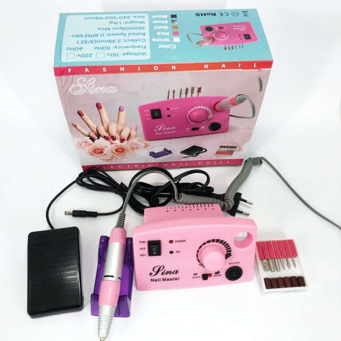 Фрезер DM-211 на 65 Вт. - 45000 об./хв. для манікюру та педикюру з педаллю та додатковими насадками