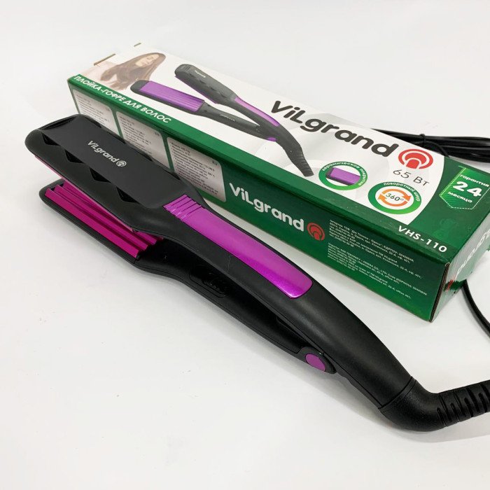 Плойка для волосся ViLgrand VHS-110. Колір: фіолетовий