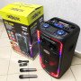 Акустична переносна колонка ZXX-1290 600 Вт 12 дюйм 71х345х30см два мікрофони пульт ДК з підсвічуванням