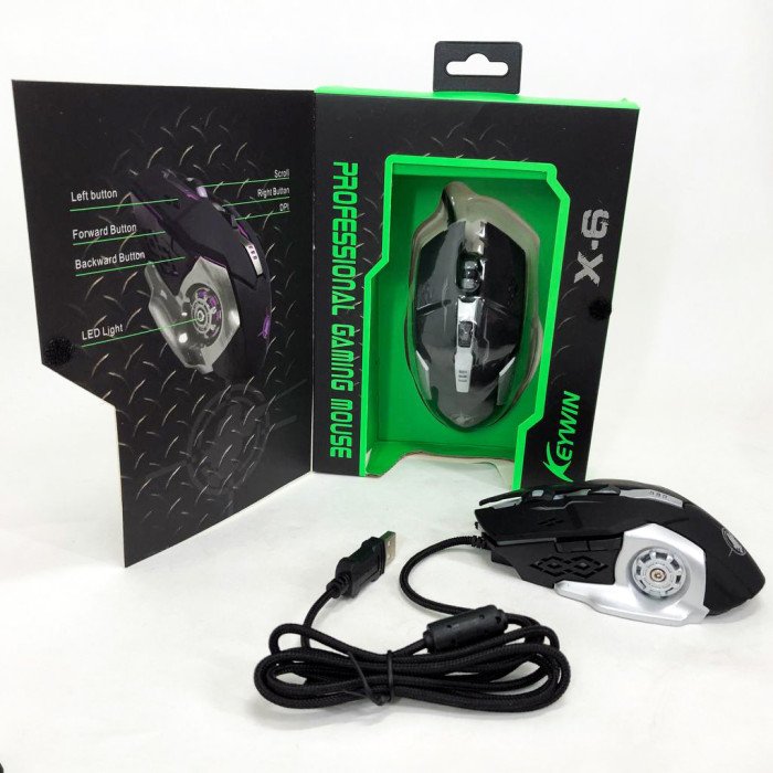 Ігрова мишка з підсвічуванням Gaming Mouse X6 / мишка для ноутбука / Дротова комп'ютерна миша