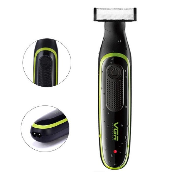 Чоловічий акумуляторний триммер для бороди та вусів VGR V-017 верстат для вологого та сухого гоління