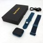 Smart Watch T80S, два браслети, температура тіла, тиск, оксиметр. Колір: синій