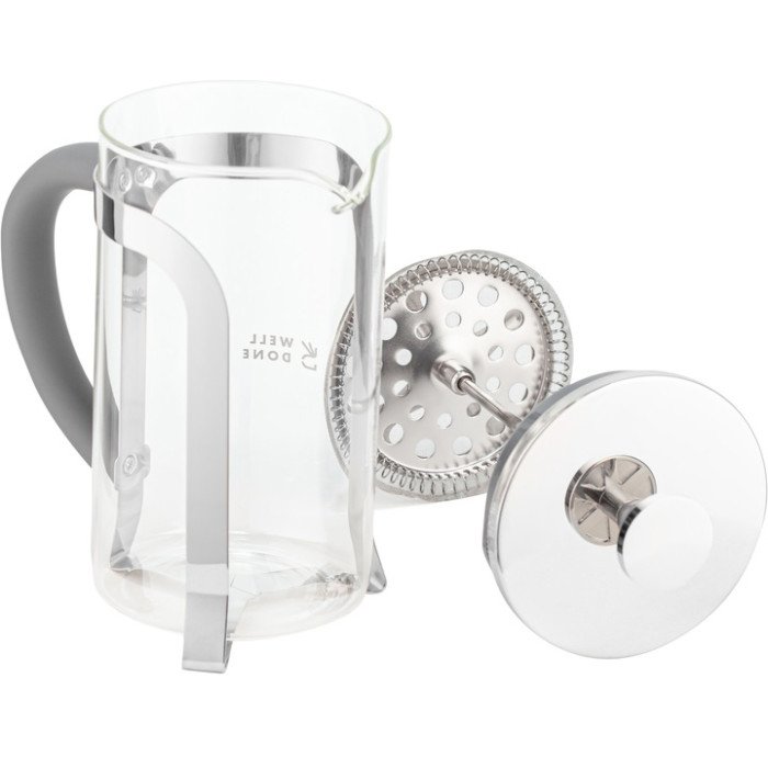 Френч прес Well Done WD-8016B з ручкою soft-touch 600 мл, Френч прес скляний на кухню