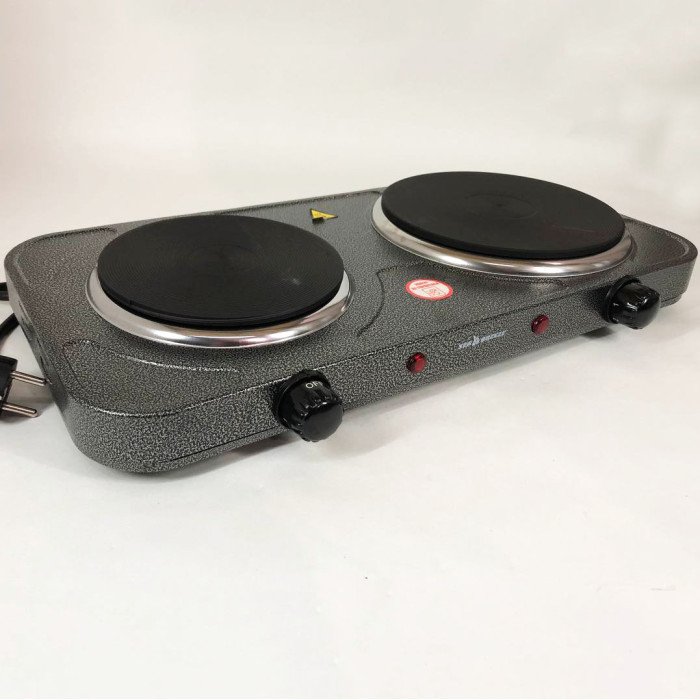 Настільна плита електрична Sea Breeze SB-065 2500 Вт, Електроплита подвійна, двоконфоркова настільна