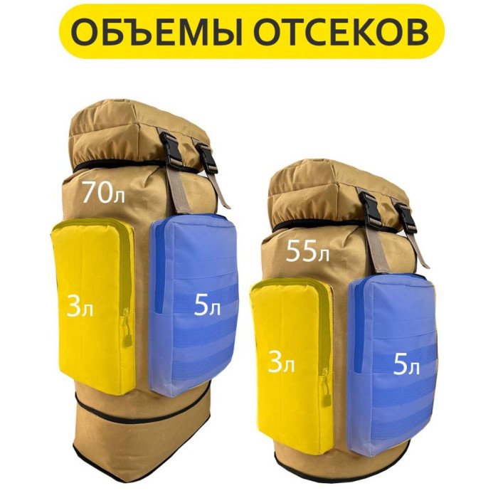 Рюкзак військовий тактичний для походу 70 л, Військовий тактичний рюкзак туристичний солдатський військовий