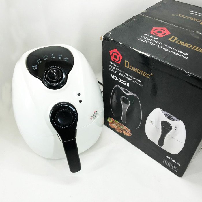 Аерофритниця Мультипіч Аерогриль Domotec MS-3220 1300W 4,5 л Безмасляна з Таймером. Колір: білий