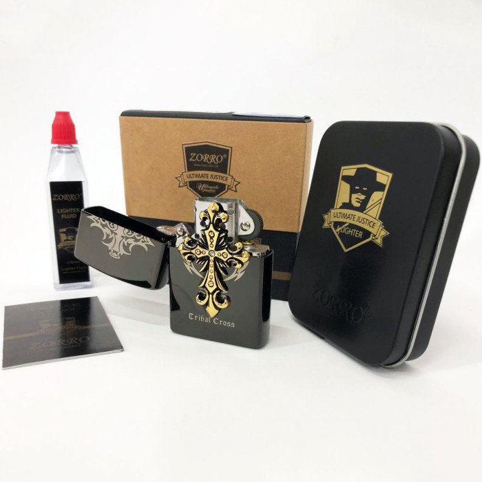 Запальничка бензинова Zorro HL-294, запальнички подарунки для чоловіків, оригінальна бензинова запальничка