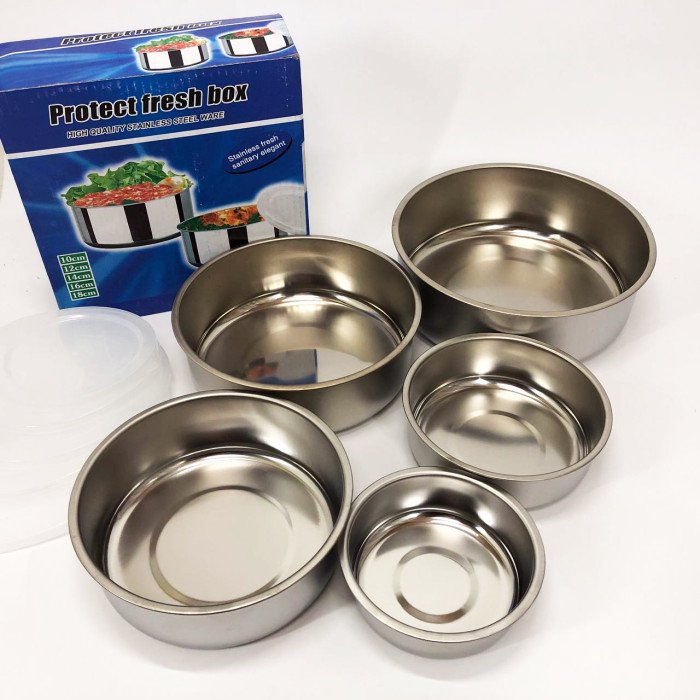 Набір харчових контейнерів Unique UN-1515 5 шт із нержавіючої сталі