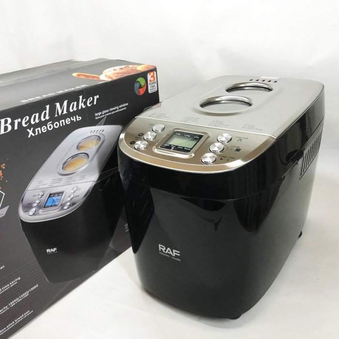 Хлібопічка RAF R.564, 15 програм, 1000-1500 г, з таймером та антипригарним покриттям