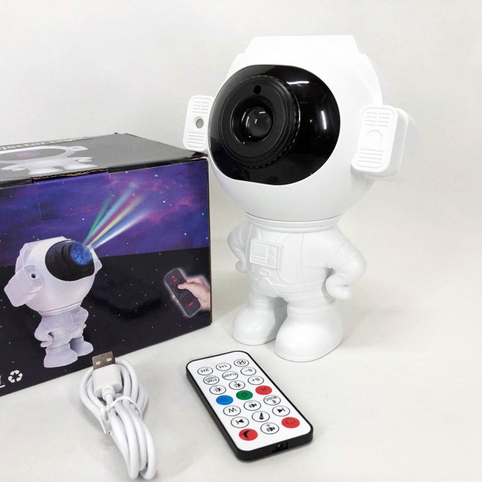 Зоряний 3D проектор Astronaut, Лазерний нічник-проектор астронавт LED, Міні лазерний проектор небо