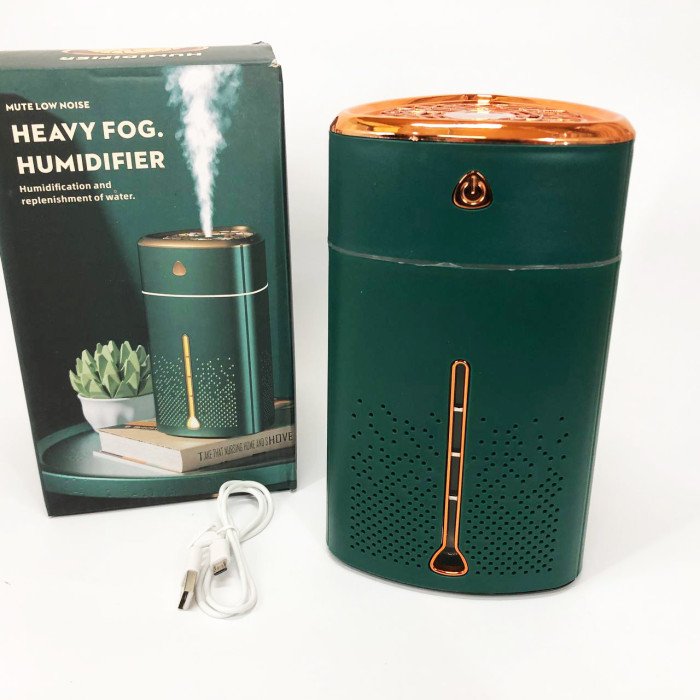 Ультразвуковий зволожувач повітря для дітей з підсвічуванням Heavy Fog Humidifier, Зволожувач міні. Зелений