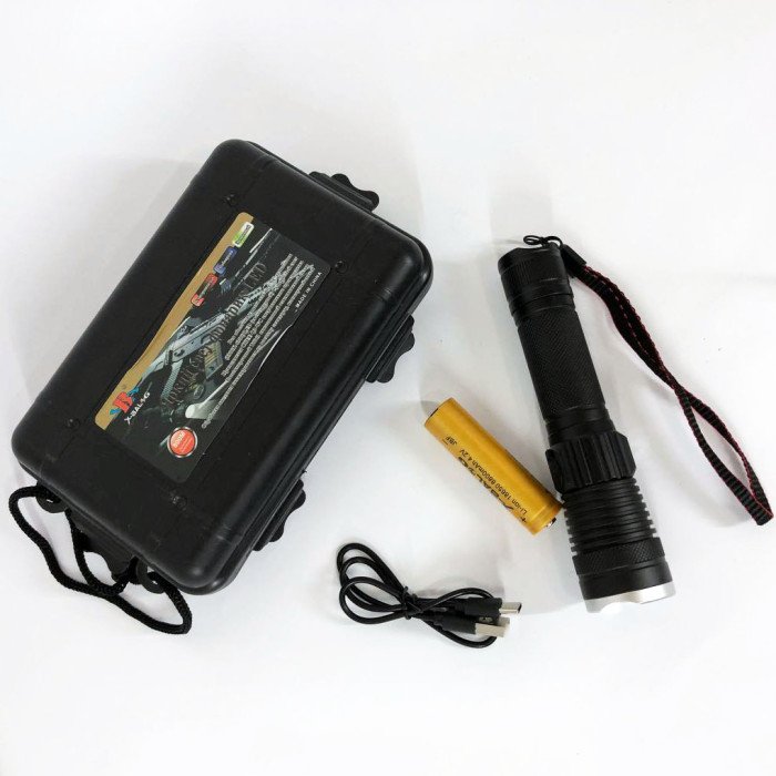 Тактичний ліхтар Police BL-A92-P50, сильний ліхтарик, світлодіодний ліхтарик ручний акумуляторний портативний