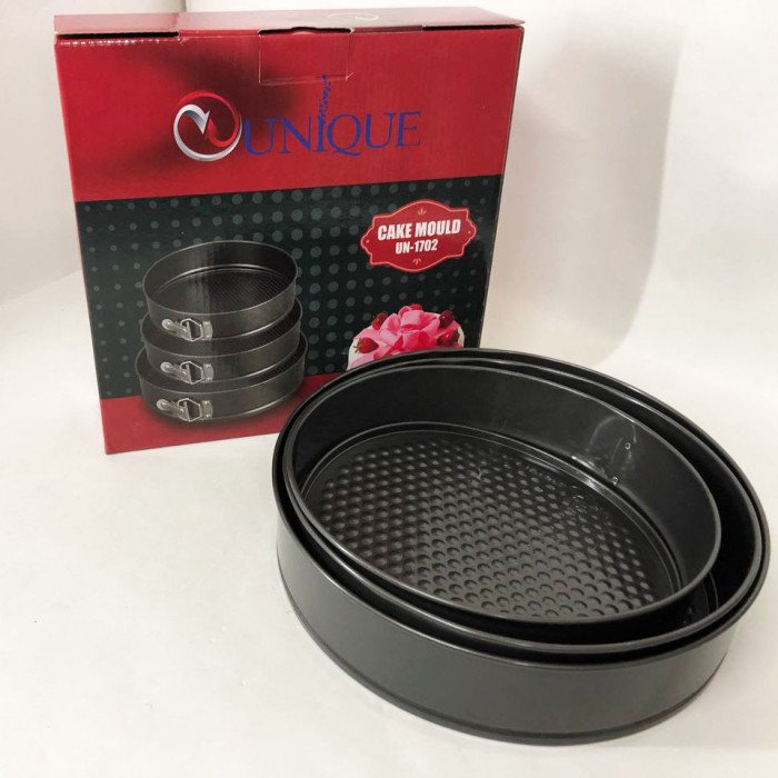 Набір форм для випікання роз'ємні 3 шт Unique UN-1702, металева форма для випікання набір