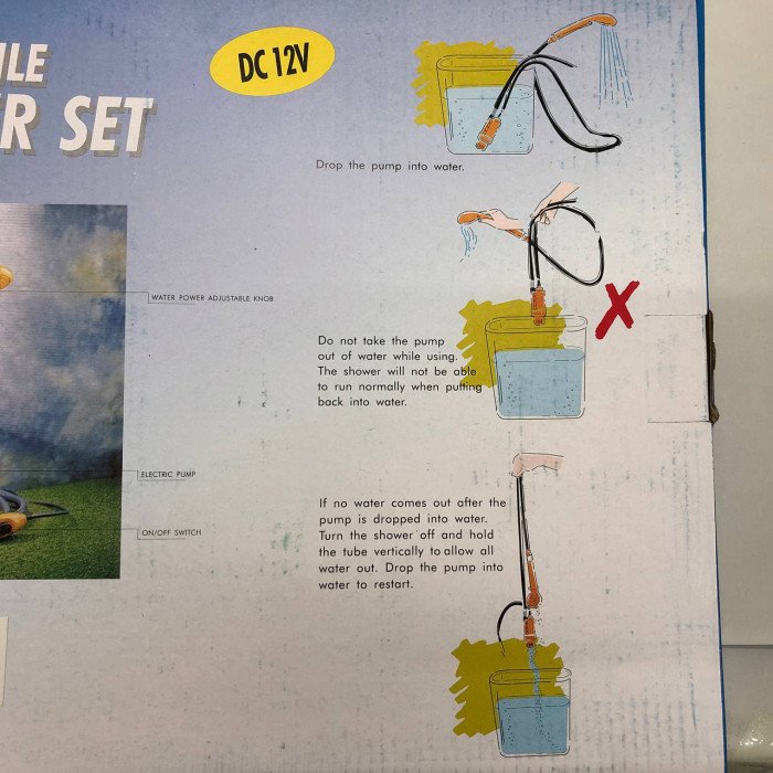 Портативний автомобільний душ YD104, авто душ aqua fresh автодуш