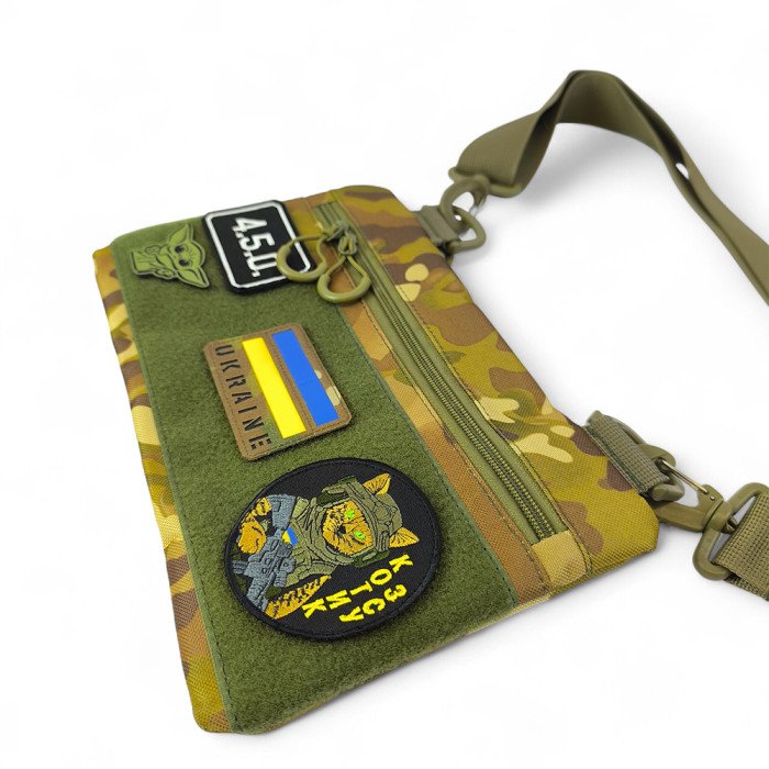 Молодіжна тактична сумка для патчів на плече з 4 кишенями multicam