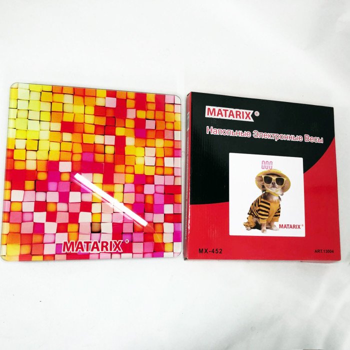 Ваги для підлоги MATARIX MX-452 180 кг, Ваги для вимірювання маси тіла, Електронні ваги мозаїка