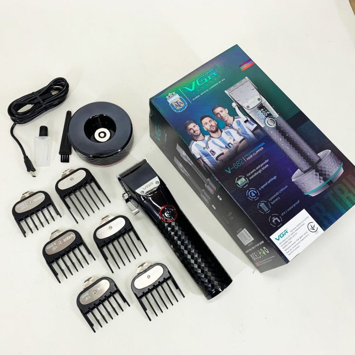 Професійна бездротова машинка для стрижки VGR V-682 RED тример для волосся