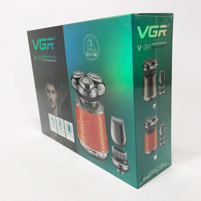 Електробритва VGR V-391, професійна електробритва, електробритва з насадками для бороди