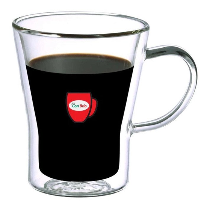 Набір чашок із подвійними стінками 6шт 350мл Con Brio СВ-8535, склянки з подвійним дном