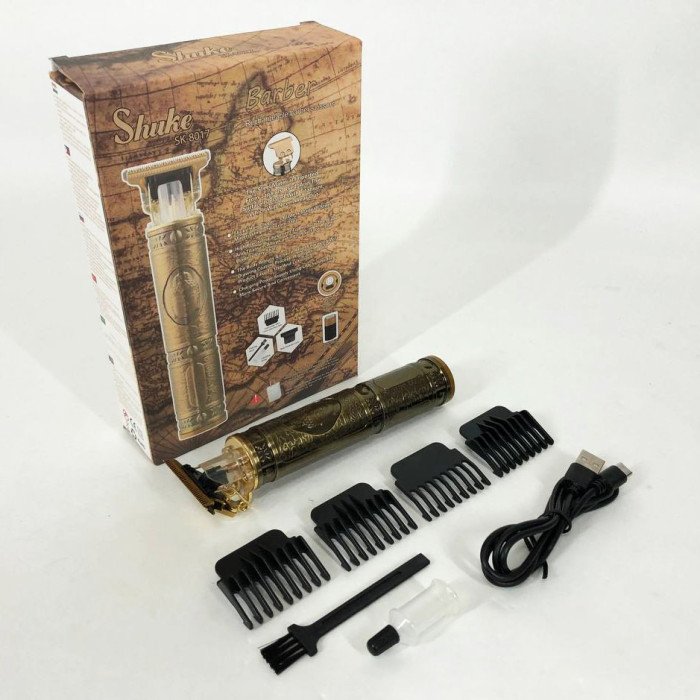 Машинка для стрижки волосся професійна триммер для бороди окантувальна машинка Shuke 3W SK-8017